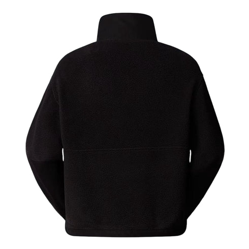 Felpa Donna in pile Yumiori, con collo alto e ricamo logo